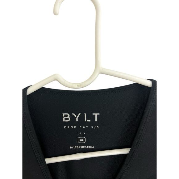 BYLT T Shirt Men’s XL Blend Black Curved Hem Short Sleeve Drop Cut Activewear - Picture 2 of 9